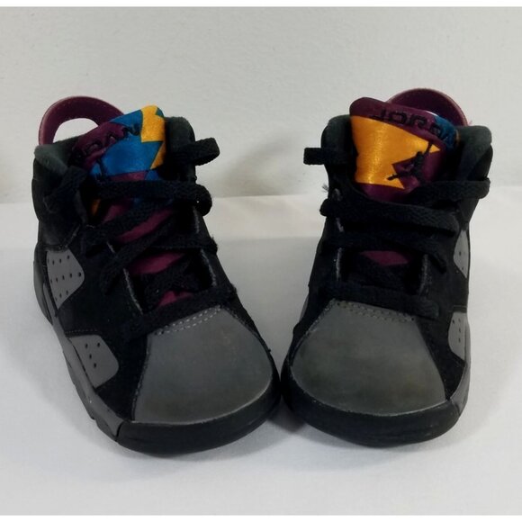 Jordan 6 Bordeaux Size 4C Toddler Size High Top Sneaker Shoe Black Gray - Picture 2 of 7